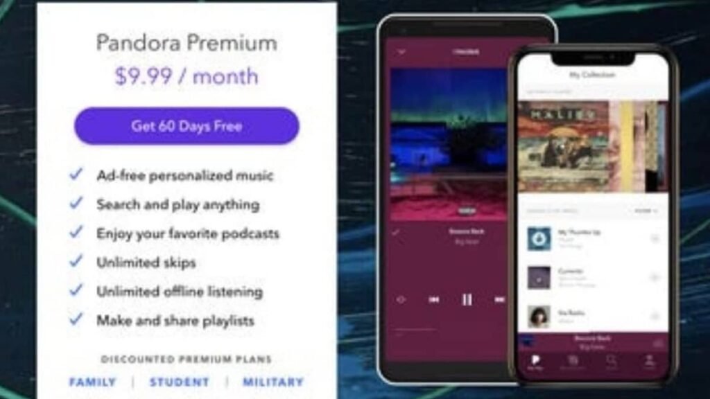 free pandora music unlimited skips and downloads apk
