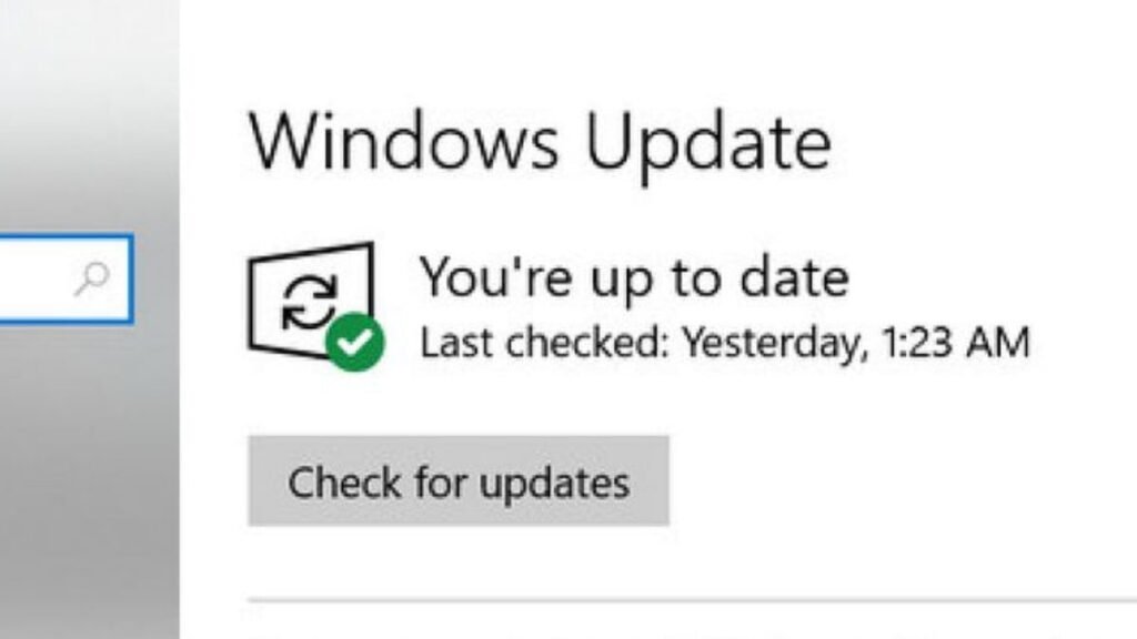 windows 10 is up to date